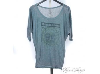 I DONT PRACTICE SANTERIA : CHASER COLLECTION TEAL MOTTLED DISTRESSED ULTRA THIN SUBLIME BAND TEE SHIRT S