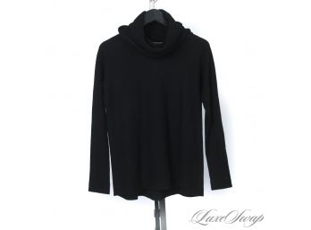 DANG THIS IS GOOD. VINCE 100 PERCENT PURE CASHMERE BLACK COWLED TURTLENECK SWEATER S
