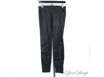 HEADS ARE GOING TO TURN, TRUST ME. LIKE NEW L'AGENCE BLACK STRETCH LEATHER LEGGING PANTS S