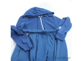 LOT X2 CURRENT AVIATOR NATION MADE IN CALIFORNIA BLUE INDIAN HEAD GRAPHIC HOODIE AND SWEATPANTS M