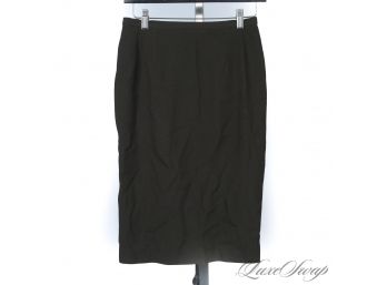 BRAND NEW WITHOUT TAGS MICHAEL KORS COLLECTION MADE IN ITALY TEAK GREENISH BROWN HOPSACK SKIRT 2
