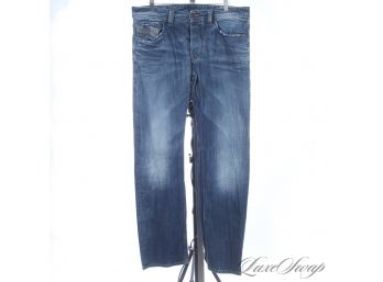 GUYS GET YOUR STEEZ UP : DIESEL MADE IN ITALY 'LARKEE' BLUE FADE DISTRESSED DENIM JEANS 33
