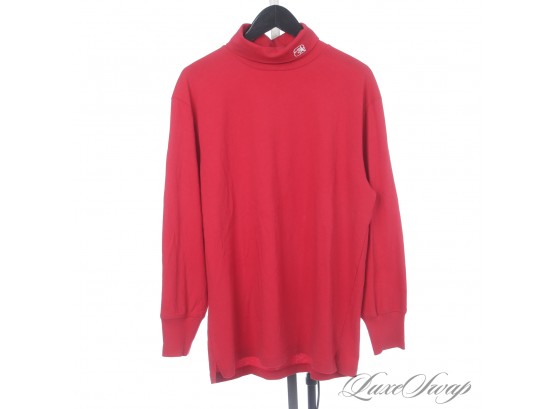 LIKE NEW WITHOUT TAGS AND RECENT ALEXANDER WANG MENS CHERRY RED A-STAR LOGO TURTLENECK SWEATER