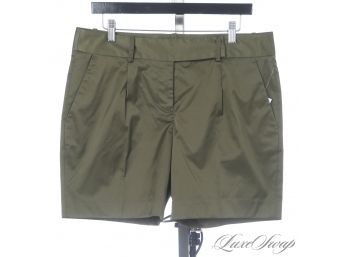 PERFECT MATCH TO THE SHIRT A FEW LOTS BACK : NEW WITH TAGS MICHAEL KORS CACTUS GREEN SATEEN CUTE SHORTS 10