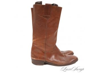 THE RAREST PIECE OF MENSWEAR WE'VE PUT ON NINJA ?: VINTAGE 1980S GUCCI MENS BROWN LEATHER GG PERF BOOTS 45.5