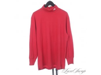 LIKE NEW WITHOUT TAGS AND RECENT ALEXANDER WANG MENS CHERRY RED A-STAR LOGO TURTLENECK SWEATER