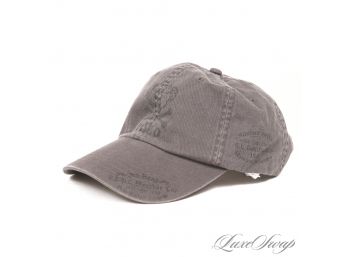 BRAND NEW WITH TAGS POLO RALPH LAUREN GREY POLO BEAR SKULL CROSSBONES WASHED BASEBALL HAT