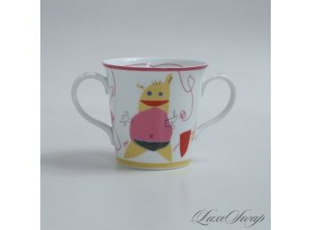 WHERES THE NEW MOMS AND DADS? AUTHENTIC AND SCARCE CHRISTIAN LACROIX PARIS PORCELAIN TWO HANDLED CUP