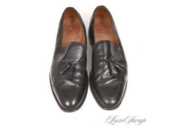 WHERES MY BIG GUYS? $300 ALLEN EDMONDS MADE IN USA BLACK LEATHER 'GRAYSON' TASSEL LOAFERS 14