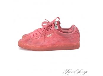 SUMMER KICKS : PUMA CORAL ROSE SUEDE LOW TOP MONOCHROMATIC SNEAKERS 6