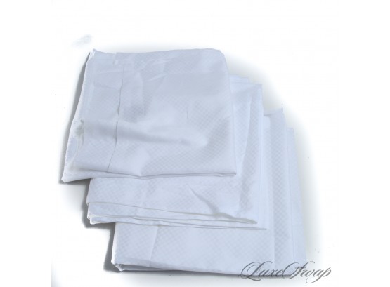 #1 LOT OF 3 BRAND NEW UNUSED FRETTE MADE IN ITALY KING SIZE WHITE PILLOWCASES