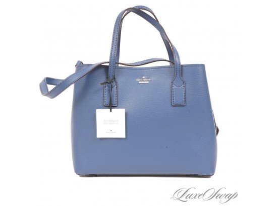 BRAND NEW WITH TAGS AUTHENTIC KATE SPADE 'TWO OF A KIND' MARINE BLUE TOTE 2 IN 1 BAG WITH FLORAL LINING