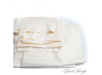 #2 LOT OF 3 BRAND NEW UNUSED MASCIONI MADE IN ITALY HOTEL COLLECTION CREAM (2) KING PILLOWCASE  DUVET COVER