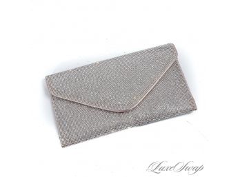 THE GLITZ AND THE GLAMOUR : LIGHT UP THE NIGHT WITH THIS LULU TOWNSEND FULL CRYSTAL ENVELOPE CLUTCH BAG!