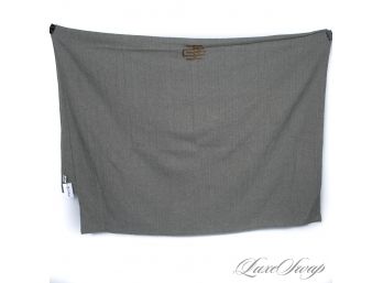 BRAND NEW WITHOUT TAGS SFERRA MADE IN PORTUGAL ULTRALUXE COTTON GREY HERRINGBONE LARGE THROW BLANKET