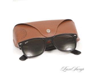 #6 AUTHENTIC RAY BAN MADE IN ITALY PIANO BLACK RB 2113 CLASSIC WAYFARER SUNGLASSES GLASS LENSES  CASE