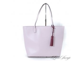 THE PRETTIEST COLOR : LIKE NEW AND AUTHENTIC KATE SPADE PALE LILAC PINK LEATHER ZIP TOP TOTE BAG