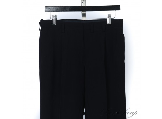 BRILLIANT : $500 JIL SANDER MADE IN ITALY NAVY BLUE STRETCH FITTED STRAIGHT LEG PANTS 38 (EU)