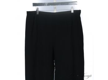 CLASSIC ELEGANCE : AUTHENTIC CHANEL MADE IN FRANCE 01P 2001 COLLECTION BLACK STEAMPIPE LEG PANTS FR 50