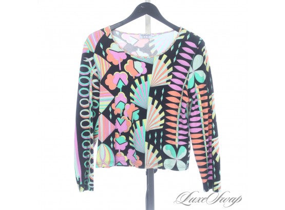 EVERY OUNCE A PUCCI VIBE! AVERADO BESSI MADE IN ITALY PSYCHEDELIC FANTASIA PRINT STRETCH SHIRT 14