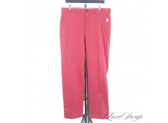 BRAND NEW WITH TAGS AND CURRENT BROOKS BROTHERS MENS CLARK FIT NANTUCKET RED CHINO PANTS 35 X 32