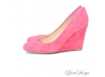 BRAND NEW IN BOX $138 C-WONDER PETUNIA PINK SUEDE CLASSIC WEDGE PUMP SHOES 8