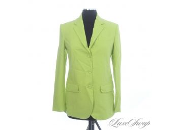 RARE! MICHAEL KORS FALL WINTER 2009 COLLECTION MADE IN ITALY NEON GREEN BLAZER JACKET 2 RUNWAY!