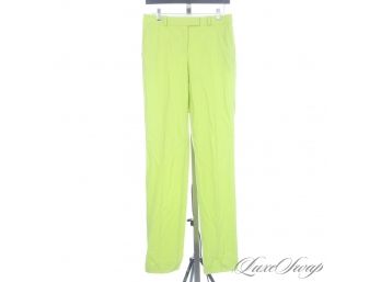 RARE! MICHAEL KORS FALL WINTER 2009 COLLECTION MADE IN ITALY NEON GREEN PANTS 2 RUNWAY!