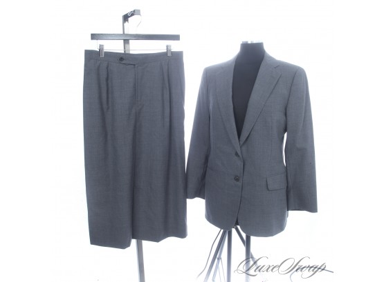 UNDERSTATED ELEGANCE : PAUL STUART MADE IN CANADA CLASSIC GREY TWO PIECE JACKET AND SKIRT SUIT 14