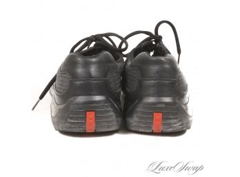 GUYS HOWS YOUR SUMMER SHOE GAME GOING? AUTHENTIC PRADA LINEA ROSSA 'AMERICAS CUP' BLACK MESH SNEAKERS 12