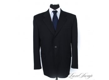 BIG GUYS WHERE YOU AT! FENDI MADE IN ITALY MENS SOLID NAVY BLUE BLAZER SPORT COAT 48 US / 58 EU