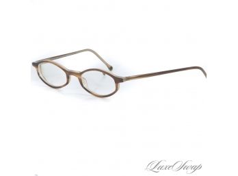 #4 THE SEXY SCHOLAR! RALPH LAUREN MADE IN ITALY MOTTLED HORN EFFECT CAT EYE OVAL GLASSES