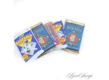 #1 LOT OF 5 MAJOR LEAGUE BASEBALL CARD PACKS FROM 1992 WITH ORIGINAL WRAPPERS