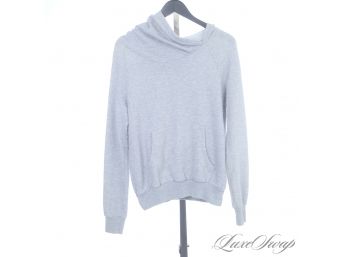 TOTALLY MODERN AND RECENT PROJECT SOCIAL-T LOS ANGELES MADE IN USA GREY RINGSPUN KANGAROO HOODIE XS