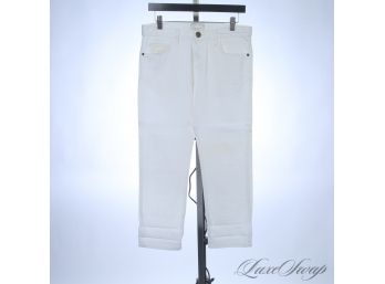 YOURS ARE SHOT, YOU NEED A NEW ONE! FRESH CLEAN CURRENT ELLIOTT MADE IN THE USA WHITE STRETCH DENIM JEANS 25