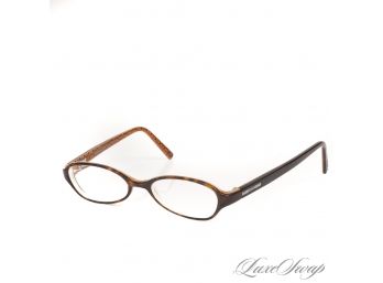 ICONIC COACH 'DARCY' TORTOISE BROWN OVAL GLASSES WITH CC MONOGRAM LINING