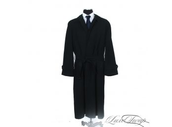 READY FOR FALL? IMMENSE AUTHENTIC MENS BURBERRY LONDON FLOOR LENGTH BELTED COAT W/TARTAN LINER 44 L