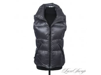 THESE WERE SOLD OUT EVERYWHERE LAST WINTER : LIKE NEW SAM NEW YORK ANTHRACITE GREY DOWN FILLED VEST XL