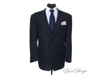 WHERES MY BIG GUYS? $2000 CANALI MADE IN ITALY MENS MIDNIGHT SELF HERRINGBONE 2 PIECE SUIT 58 (US 48)