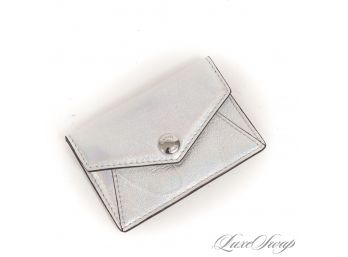 GEAR UP FOR GIFT GIVING : BRAND NEW WITH TAGS AUTHENTIC MICHAEL KORS SILVER IRIDESCENT ENVELOPE CARD CASE