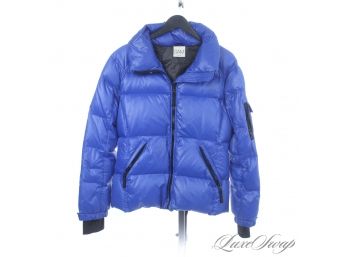 THESE WERE SOLD OUT EVERYWHERE LAST WINTER : LIKE NEW SAM NEW YORK ELECTRIC BLUE DOWN FILLED PARKA COAT XL