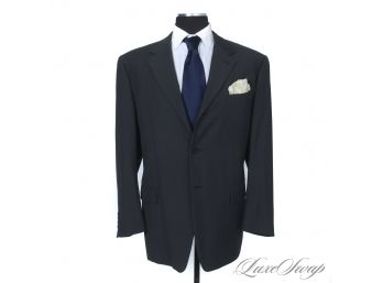 WHERES MY BIG GUYS? $2000 CANALI MADE IN ITALY MENS SOLID CHARCOAL GREY 2 PIECE SUIT 58 (US 48)