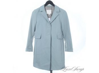 THE GOOD STUFF! MARC JACOBS MAINLINE MADE IN USA SEAFOAM DEEP TWILL UNSTRUCTURED 3/4 FALL COAT 6