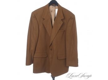 THIS COLOR, WOW! JOSEPH & LYMAN ONE HUNDRED PERCENT PURE CASHMERE VICUNA BROWN MENS FALL BLAZER JACKET