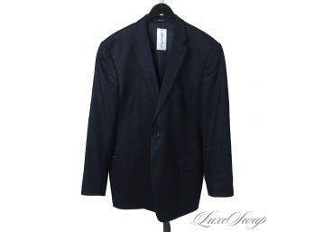 MODERN ELEGANCE GUYS : VERSACE COLLECTION NORDSTROM TAILORED MIDNIGHT JACQUARD CHECKED MENS JACKET 58 (US 48)