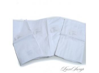 #9 BRAND NEW WITH TAGS FRETTE HOME COLLECTION LOT OF 3 WHITE QUEEN SATEEN JACQUARD PRINT PILLOWCASES