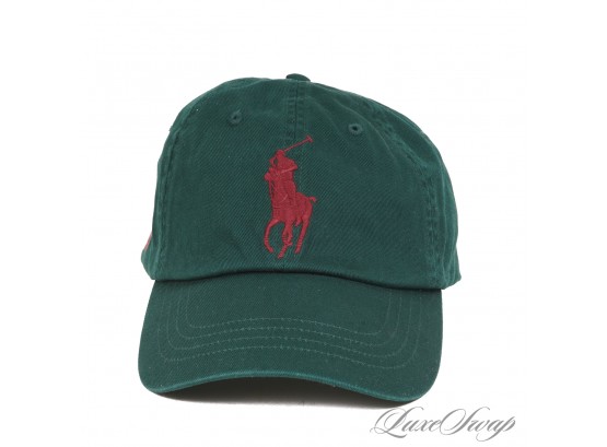 BRAND NEW WITH TAGS POLO RALPH LAUREN GREEN ADULTS BASEBALL 'BIG PONY' HAT