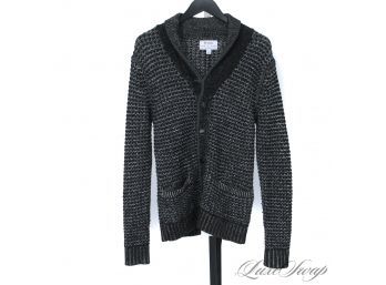 CHUNKY AND COMFY FOR THE FALL WINDS! RAG & BONE FOR TARGET BLACK/GREY BUBBLE KNIT CARDIGAN SWEATER S