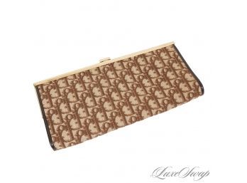 I CANT BELIEVE IM SELLING THIS :/ MINT 10 OUT OF 10 VINTAGE 70S 80S CHRISTIAN DIOR BROWN MONOGRAM CLUTCH BAG