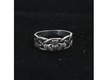 #9 ANOTHER TRADITIONAL IRISH CLADDAGH RING IN STERLING SILVER